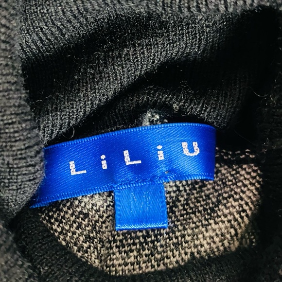 Lili U Black/White Wool/Cashmere Blend Sweater Vest Size M - Picture 3 of 5